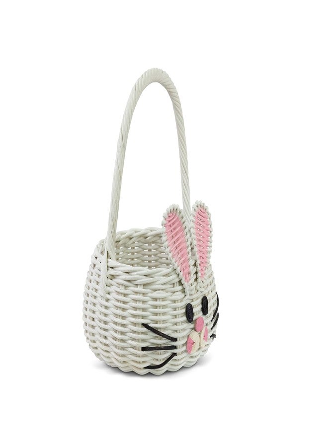 G6 COLLECTION Hand Woven Bunny Rattan Wedding Flower Girl Basket Decorative Bin Home Decor Organizer Cute Handmade Handcrafted Nursery Gift Animal Storage Decoration Easter Wicker Rabbit (Small) - Image 2